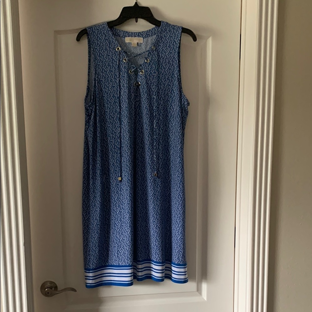 Michael Kors Blue Sleeveless Sundress
